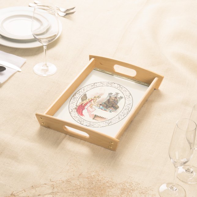 Beauty In Pink And The Beast Serving Tray (Front)