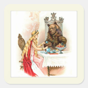 Beauty In Pink And The Beast  Square Sticker