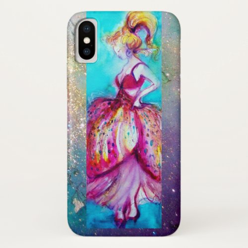 BEAUTY IN PINK DRESS iPhone X CASE