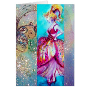 BEAUTY IN PINK DRESS / Magic Butterfly Plant Cards