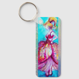 BEAUTY IN PINK DRESS / Magic Butterfly Plant Keychain