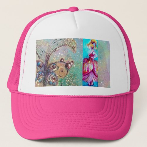 BEAUTY IN PINK DRESS  Magic Butterfly Plant Trucker Hat