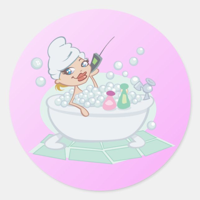 Beauty in the Bath Classic Round Sticker (Front)