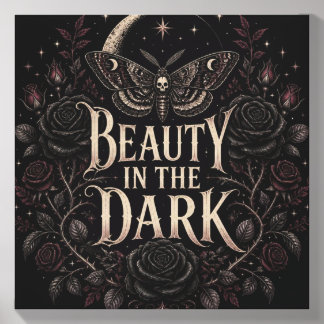 Beauty in the Dark Gothic Wall Art Canvas Photo Tile