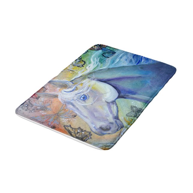 Beauty in the Sky Horse Bathroom Mat (Angled)