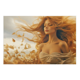 Beauty In The Wind Peaceful Nature Fantasy World Faux Canvas Print