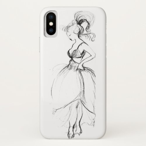 BEAUTY IN WHITE DRESS iPhone X CASE