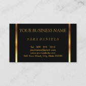 Beauty Injector with Gold Confetti & Red Lips Business Card (Back)