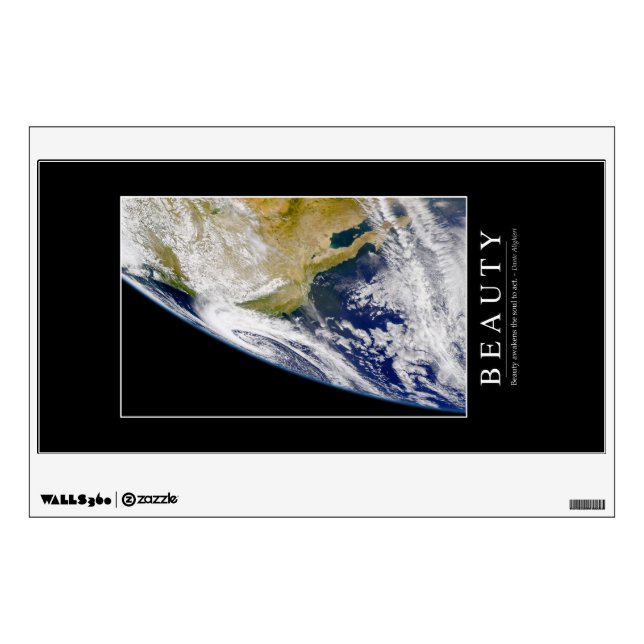 Beauty: Inspirational Quote 1 Wall Sticker (Front)