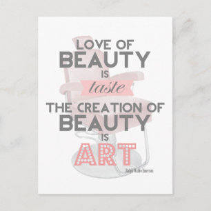 Beauty is Art Hair Stylist Salon Postcard