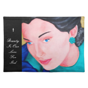 BEAUTY IS OUR LOVE FOR GOD CLOTH PLACEMAT