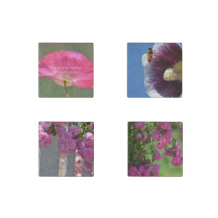 Beauty is Pink Iceland Poppy (photography by me) Stone Magnet