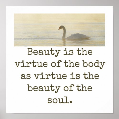 Beauty Is The Virtue _ Beauty Quote  Poster