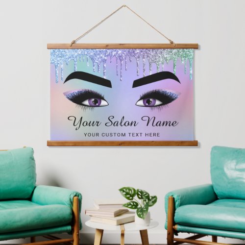 Beauty Lash Brow Business Glitter Hanging Tapestry