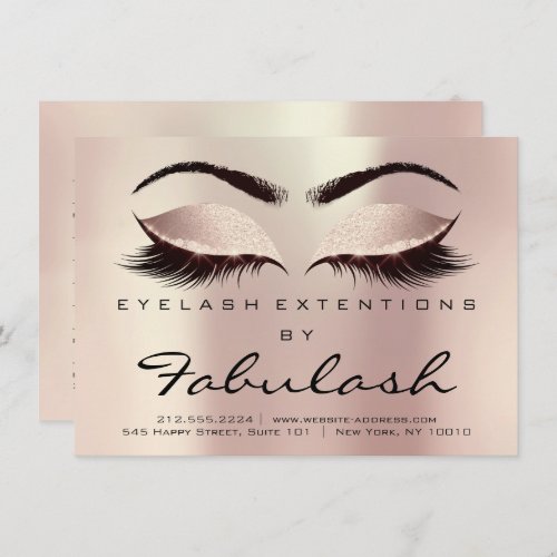 Beauty Lashes Extension Aftercare Instruction Blus Invitation