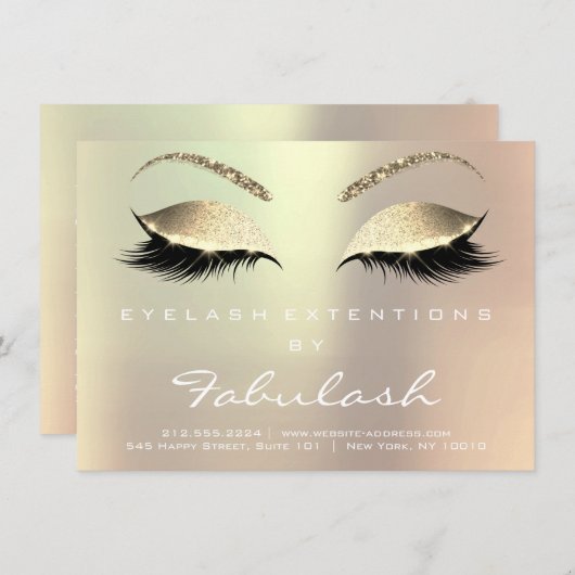 Beauty Lashes Extension Aftercare Instruction Glam (Front/Back)