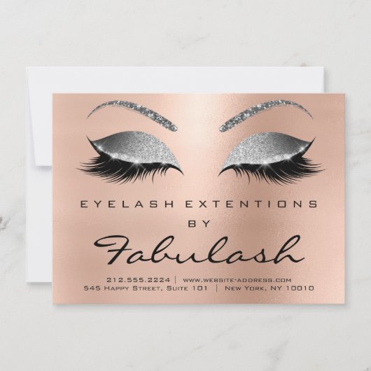 Beauty Lashes Extension Aftercare Instruction Gray (Front)