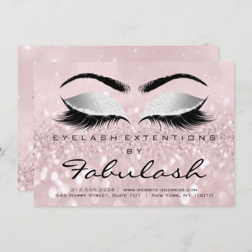 Beauty Lashes Extension Aftercare Instruction Gray Invitation