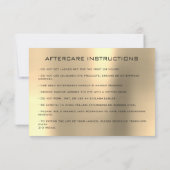 Beauty Lashes Extension Aftercare Instruction Lux (Back)