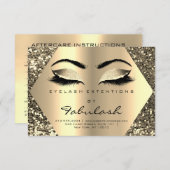 Beauty Lashes Extension Aftercare Instruction Lux (Front/Back)