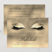 Beauty Lashes Extension Salon Aftercare Gold Glam (Front/Back)