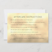 Beauty Lashes Extension Salon Aftercare Gold Glass (Back)