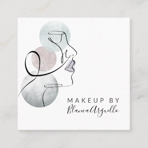 Beauty Logo Makeup Artist Business And Appointment Square Business Card