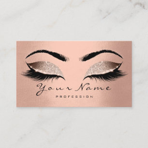 Beauty Loyalty Card 10 Lash Rose Gold Skinny Crown