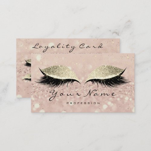 Beauty Loyalty Card 10 Makeup Artist Lashes Gold