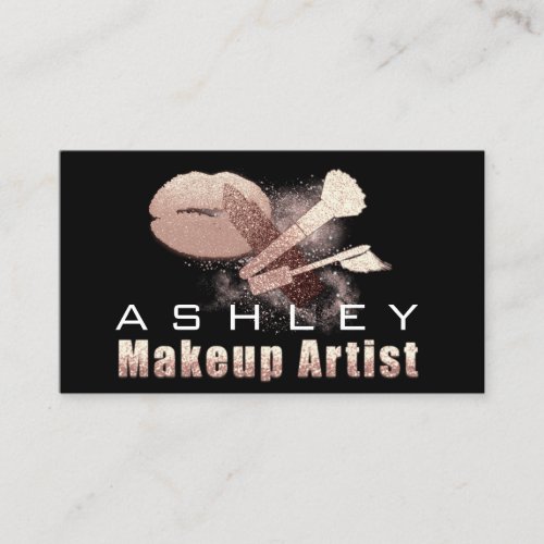 Beauty Makeup Artist Appointment Blush Kiss Lips Business Card