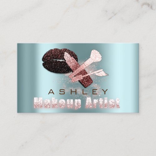 Beauty Makeup Artist Appointment Card Blush AQUA