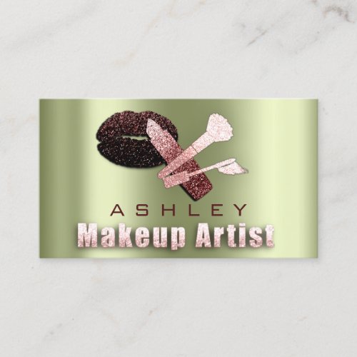 Beauty Makeup Artist Appointment Card Blush Mint