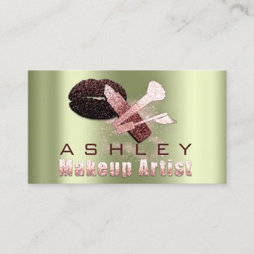 Beauty Makeup Artist Appointment Card Blush Mint