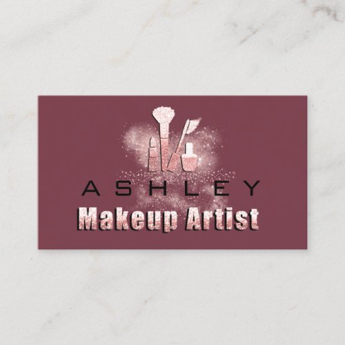 Beauty Makeup Artist Appointment Card Blush Pink