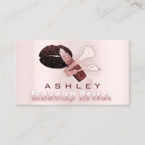Beauty Makeup Artist Appointment Card Blush Pink