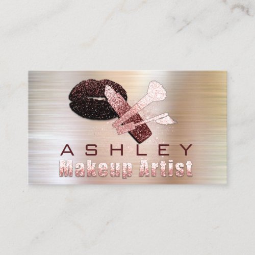 Beauty Makeup Artist Appointment Card Blush Rose