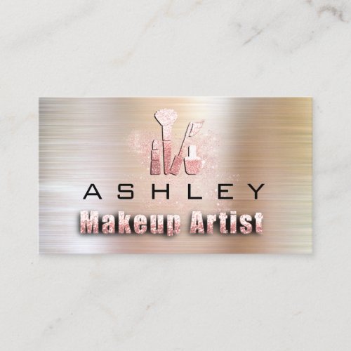 Beauty Makeup Artist Appointment Card Blush Rose