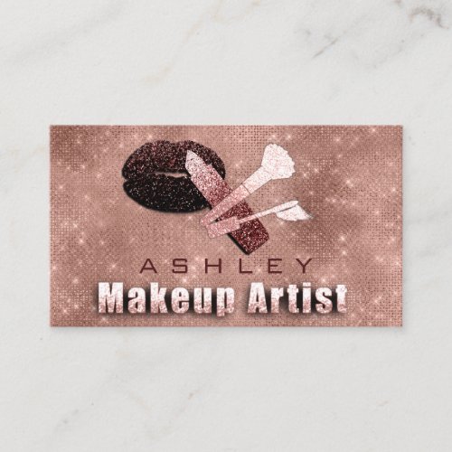 Beauty Makeup Artist Appointment Card Blush Spark