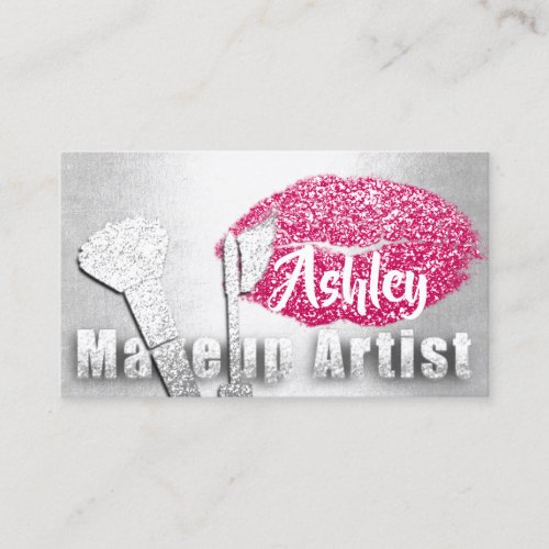 Beauty Makeup Artist Appointment Card Candy Pink