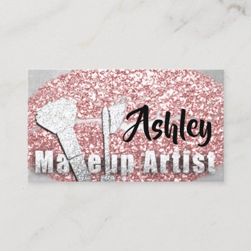 Beauty Makeup Artist Appointment Card Gray Blush