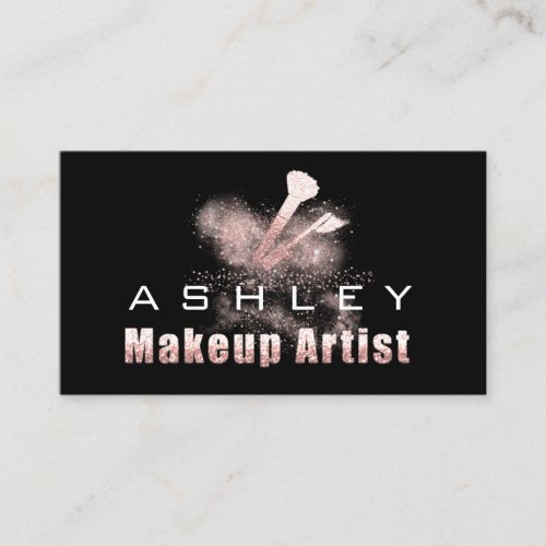 Beauty Makeup Artist Appointment Card Gray Pink