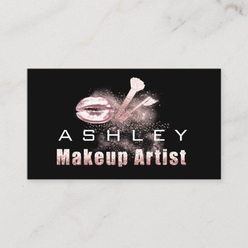 Beauty Makeup Artist Appointment Card Gray Pink