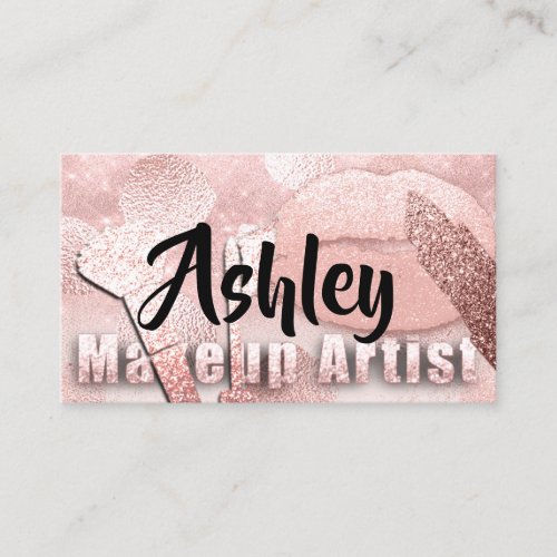 Beauty Makeup Artist Appointment Card Pink Dots