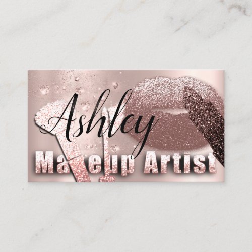 Beauty Makeup Artist Appointment Card Pink Spark