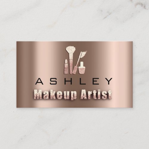 Beauty Makeup Artist Appointment Card Rose Glam