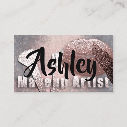 Beauty Makeup Artist Appointment Card  Rose Glam