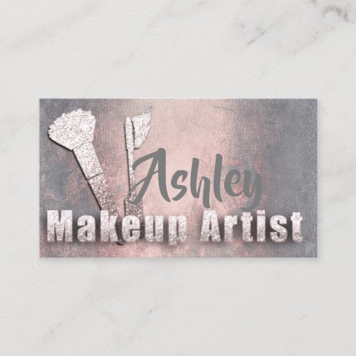 Beauty Makeup Artist Appointment Card  Rose Gray