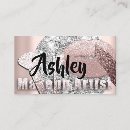 Beauty Makeup Artist Appointment Card  Rose Grey