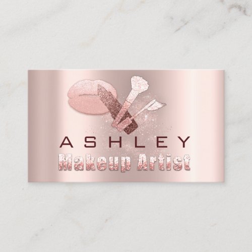 Beauty Makeup Artist Appointment Card Rose Pink