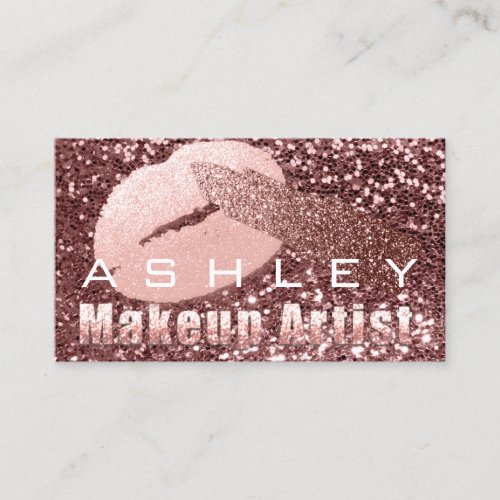 Beauty Makeup Artist Appointment Kiss Rose Spark Business Card